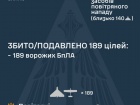 Ночью сбито/подавлено 189 из 215 вражеских БПЛА