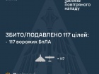 Ночью над Украиной сбито/подавлено 117 из 136 вражеских БПЛА