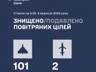 За ночь сбито/подавлено 103 из 121 БПЛА, в том числе 2 «Бандероли»
